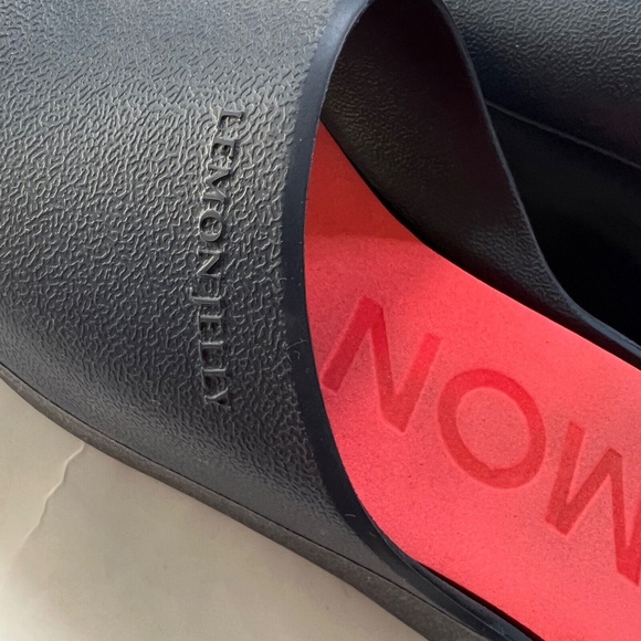 Lemon Jelly Platform Slides Sandals Blue Red Soles Wedges Slip On Size 39 US 9 - Picture 6 of 12